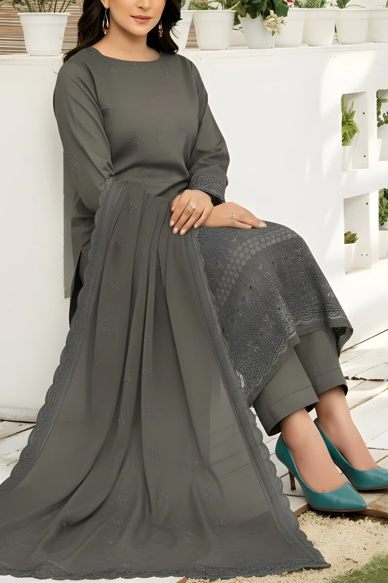 Ainaz Peach Emb D-444 - Image 3