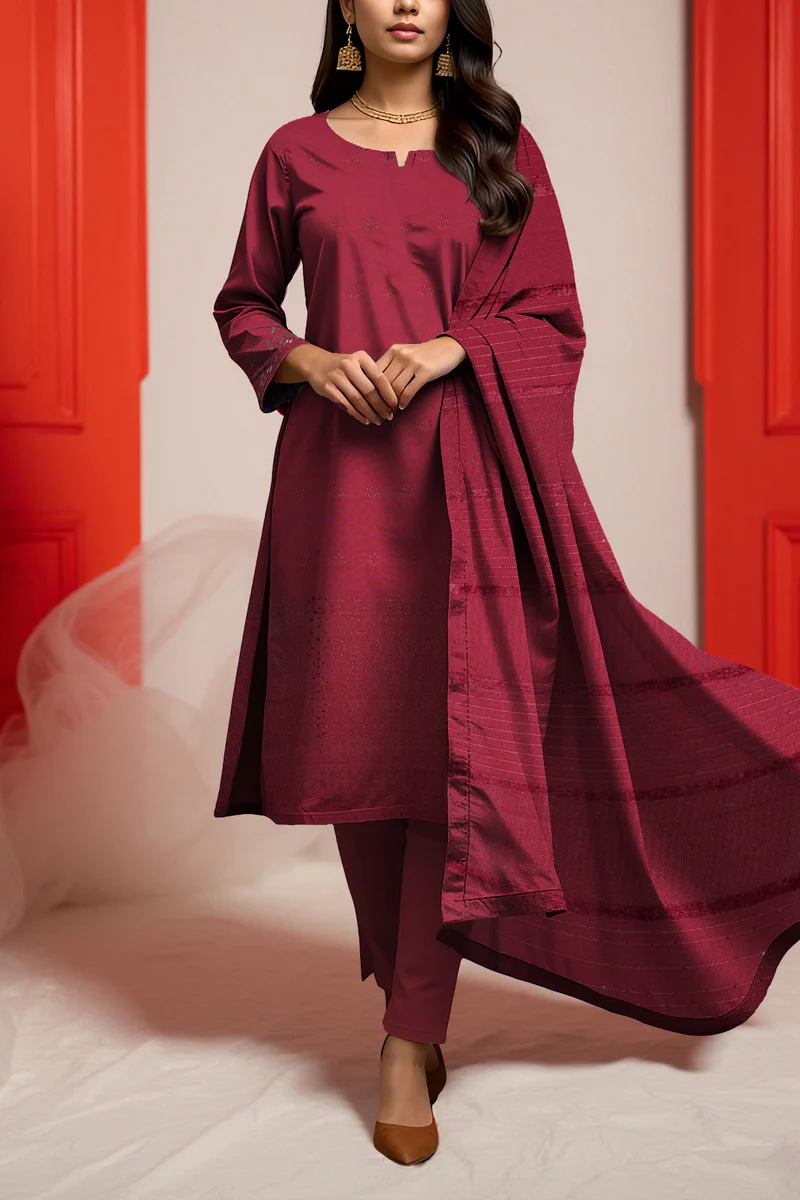 Nayab Peach Emb D-452 - Image 2