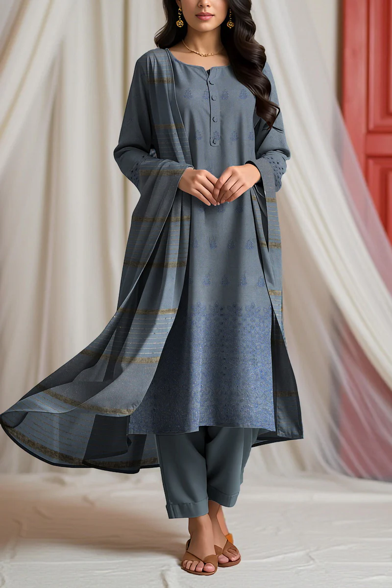 Nayab Peach Emb D-453 - Image 2