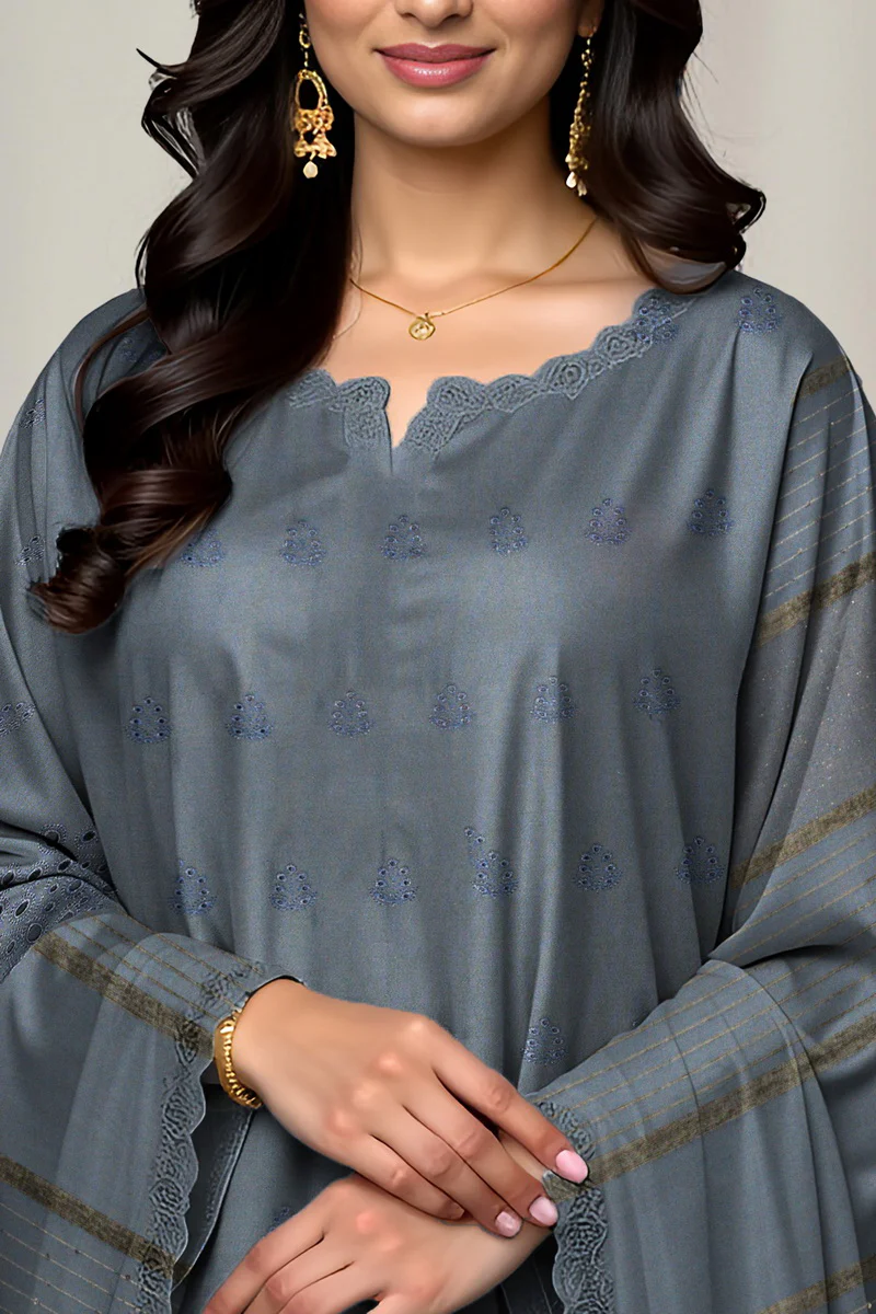 Nayab Peach Emb D-453 - Image 3