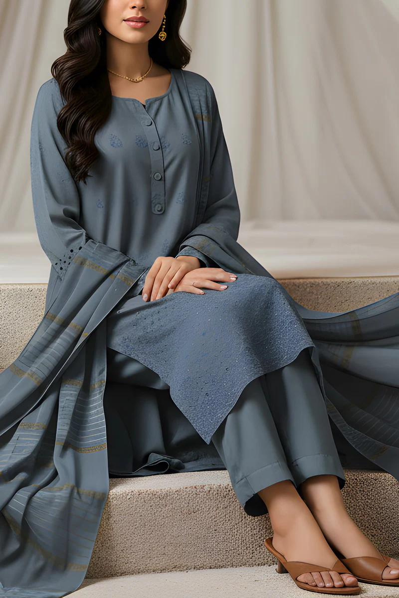 Nayab Peach Emb D-453 - Image 4