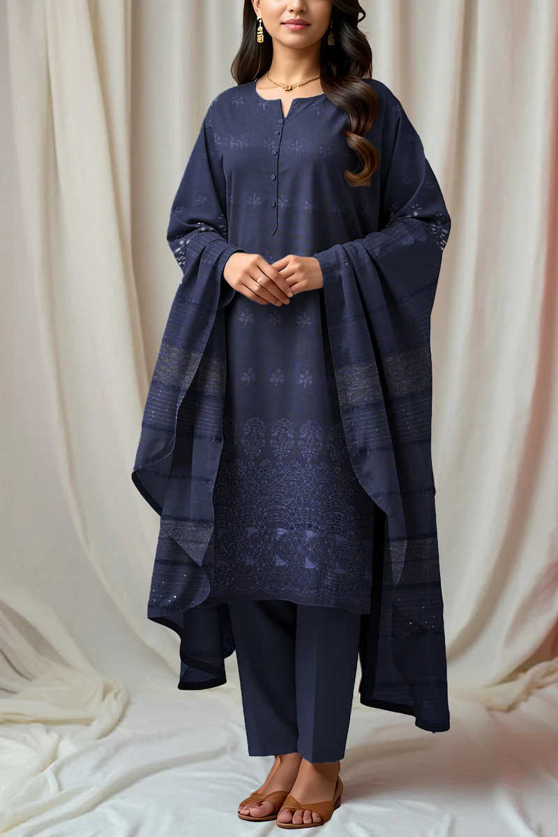 Nayab Peach Emb D-454 - Image 2