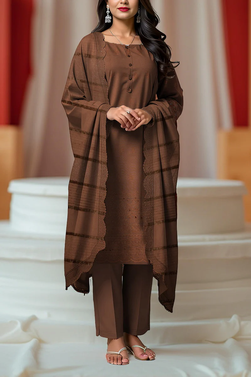Nayab Peach Emb D-455 - Image 2