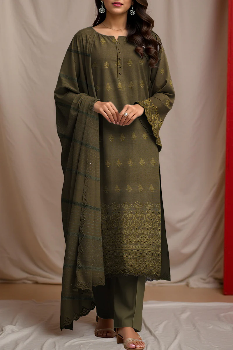 Nayab Peach Emb D-456 - Image 3