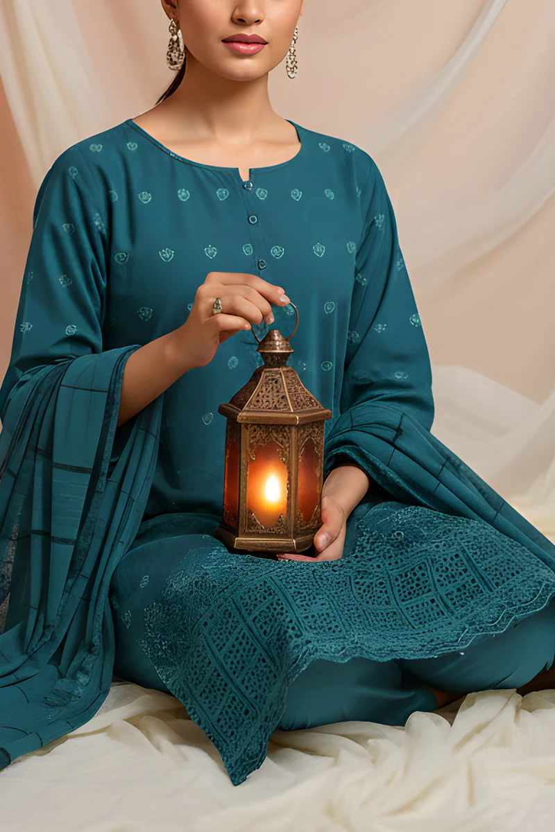 Nayab Peach Emb D-457 - Image 4