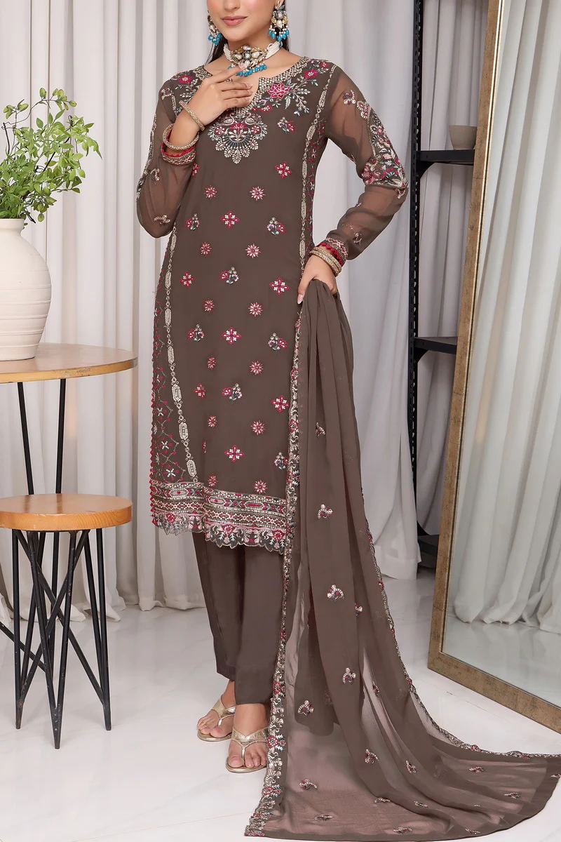 Jahanara Emb Chiffon D-01 - Image 4