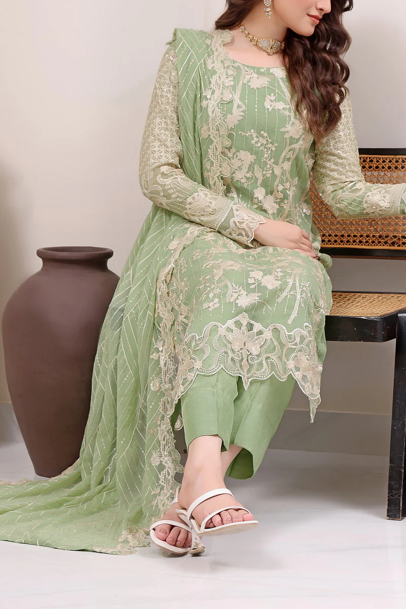 Jahanara Emb Chiffon D-04 - Image 3