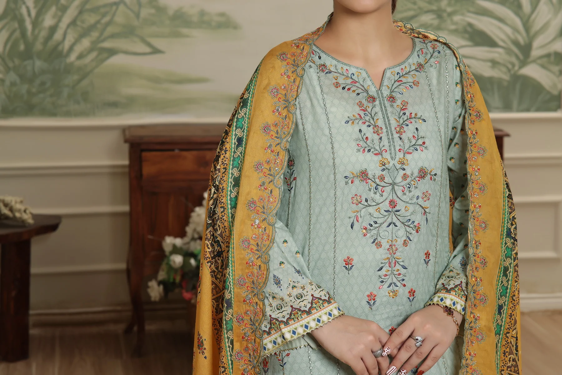 Misri Emb Lawn D-375 - Image 3