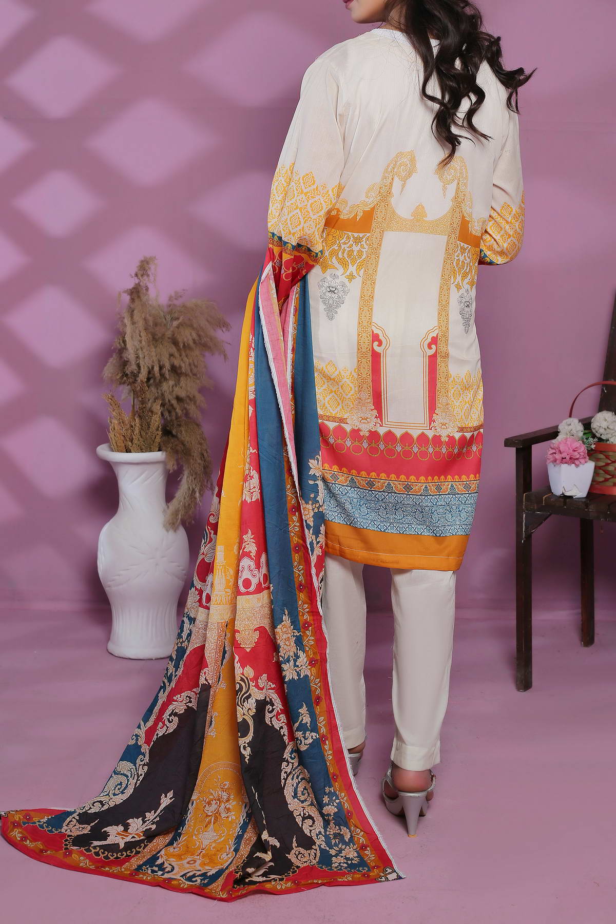 Rangbahar Stitch Two Pcs D-06 - Image 3