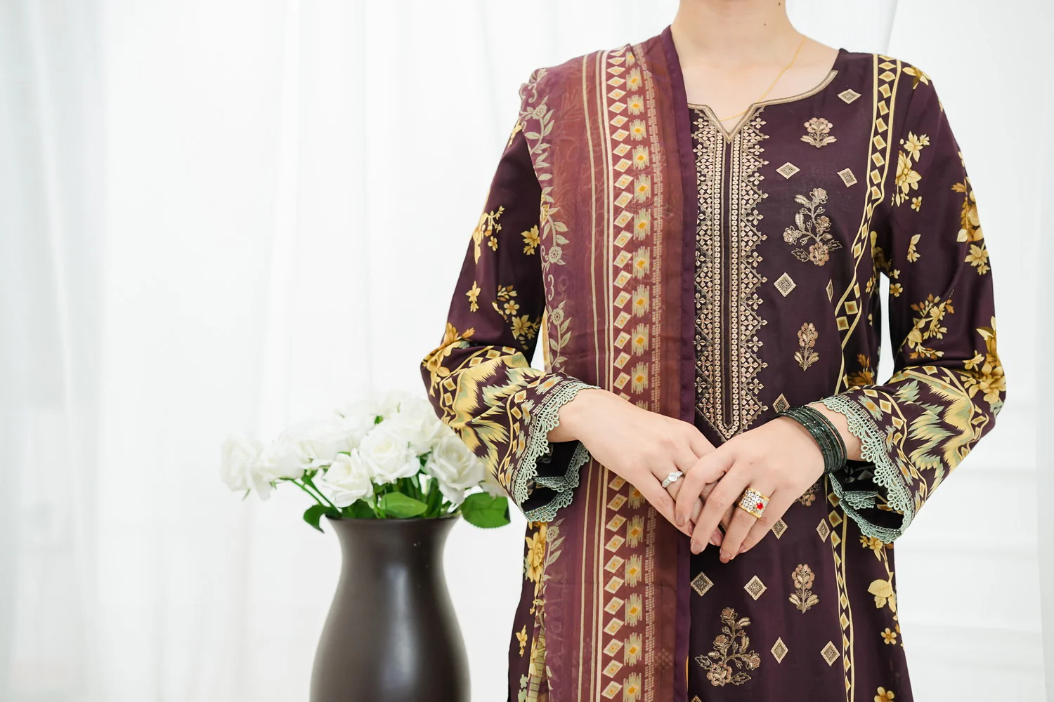 Sauda Saad Emb Lawn D-175 - Image 4