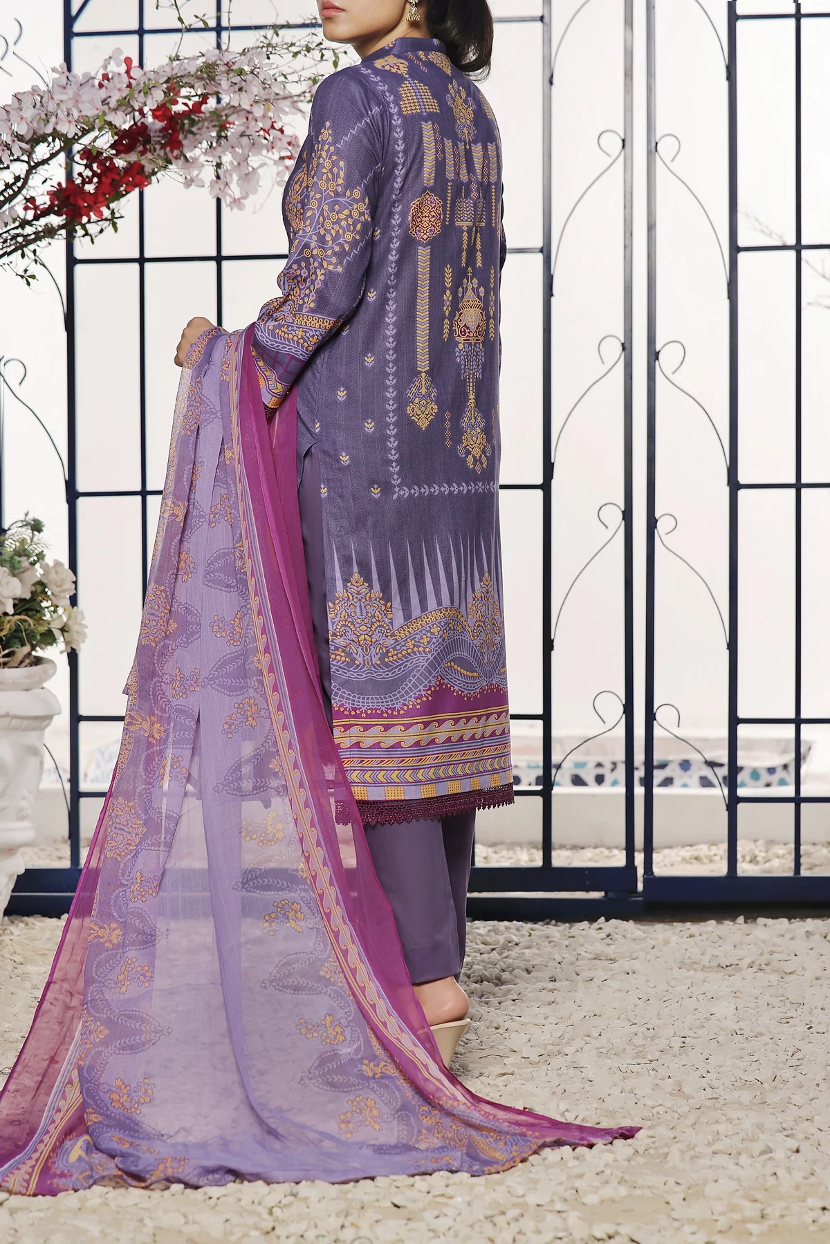 Sauda Saad Emb Lawn D-87 - Image 3