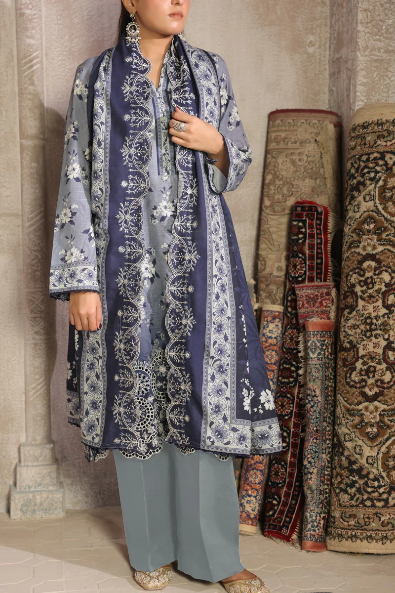 Shahkar Emb Khaddar D-009 - Image 2