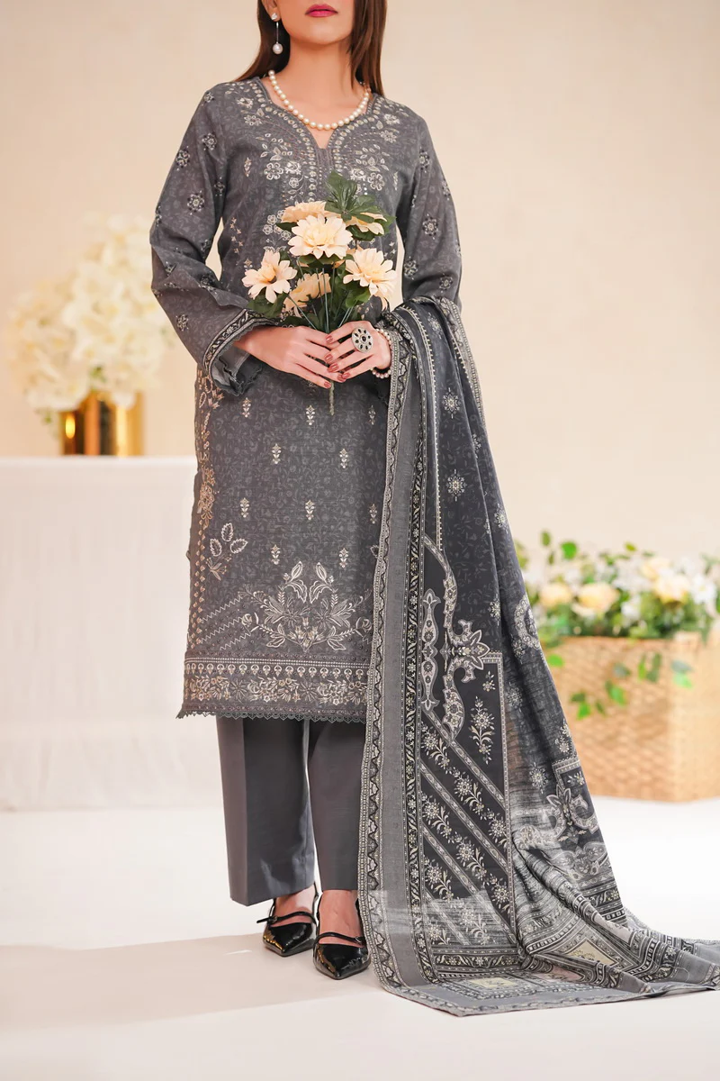 Shahkar Emb Khaddar D-015 - Image 2