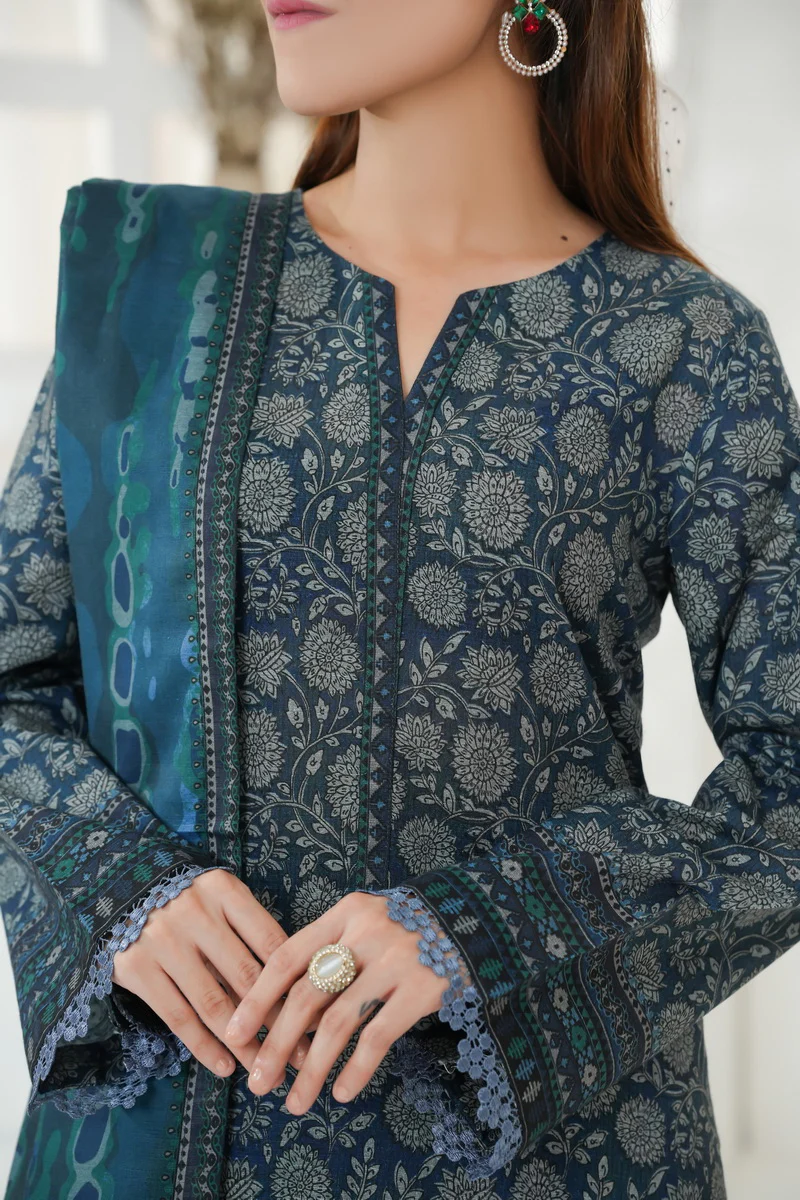 Shahkar Print Khaddar D-016 - Image 2
