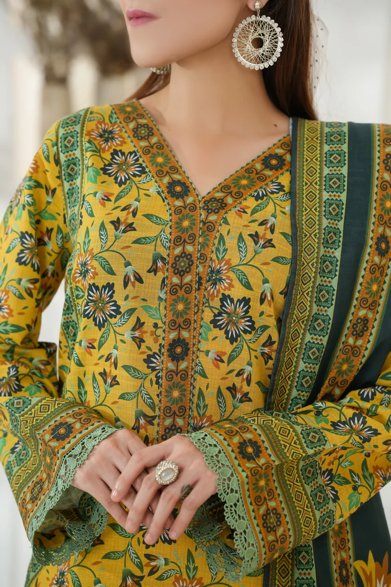 Shahkar Print Khaddar D-021 - Image 2