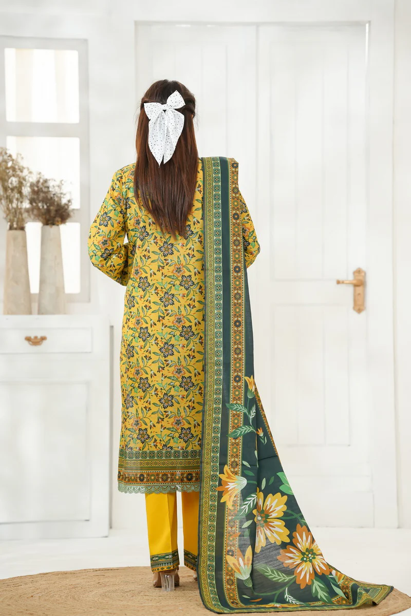 Shahkar Print Khaddar D-021 - Image 3
