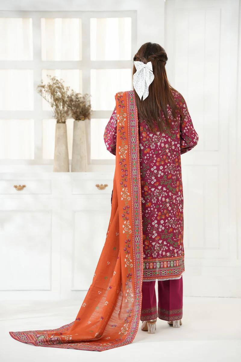 Shahkar Print Khaddar D-024 - Image 3