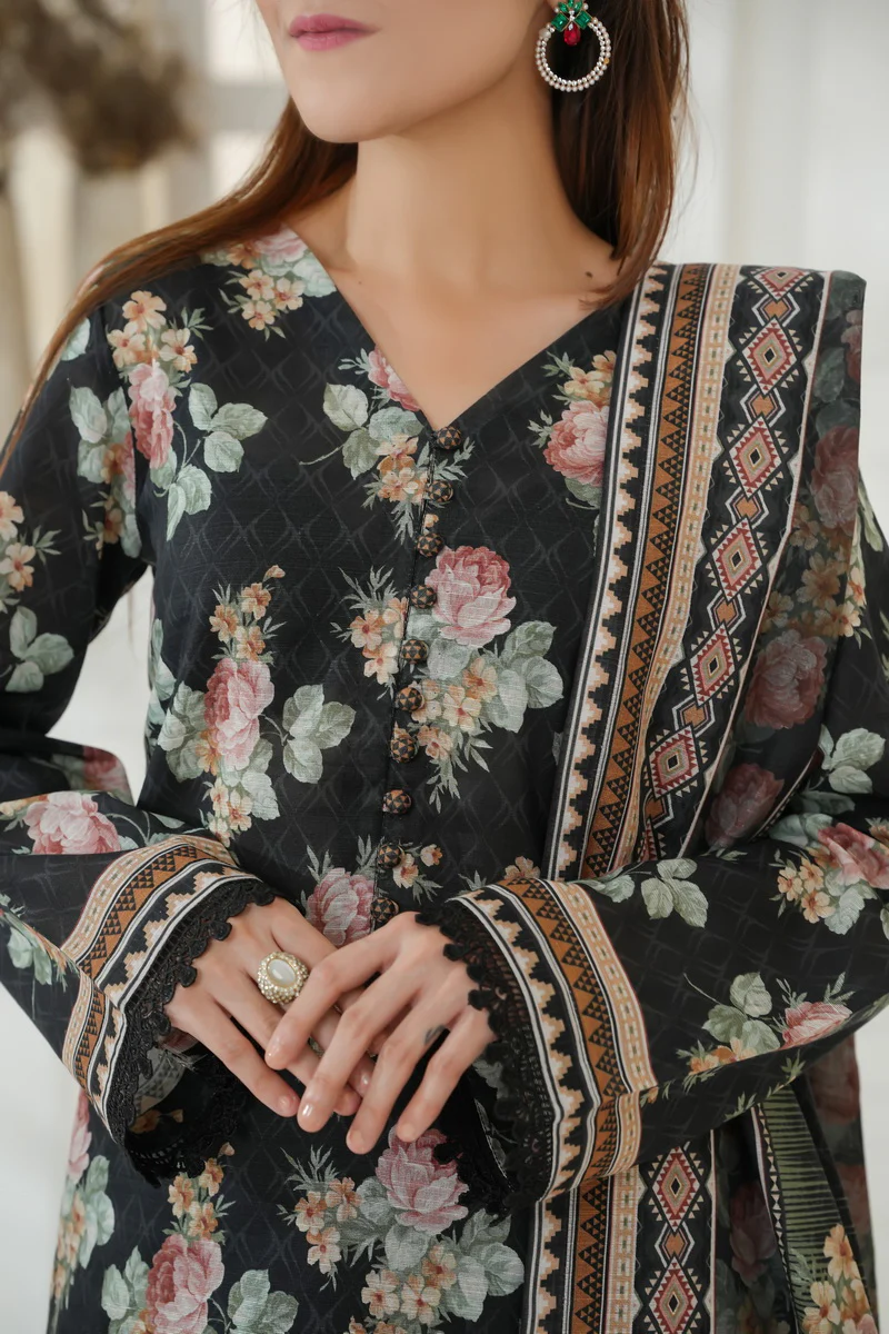 Shahkar Print Khaddar D-029 - Image 2